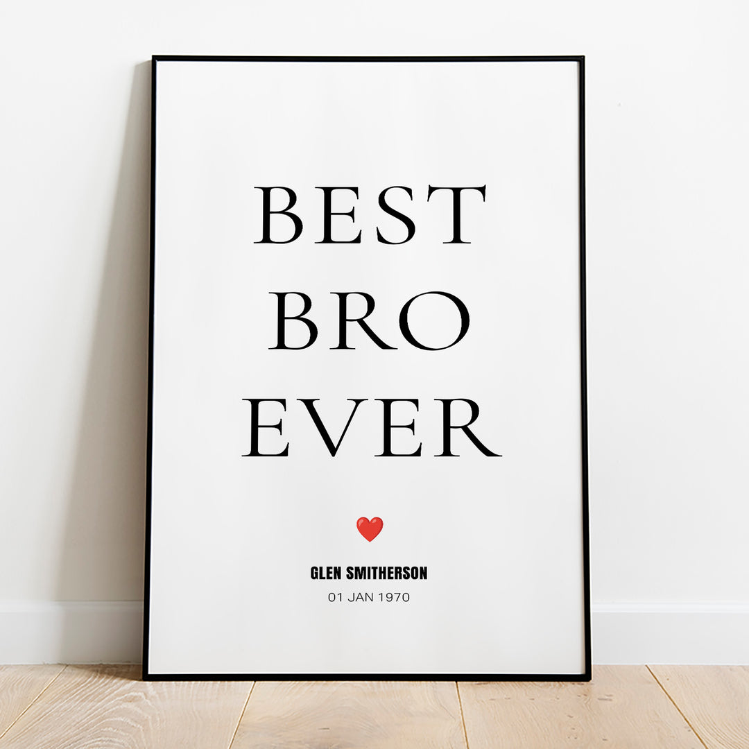 Best Bro Ever Poster