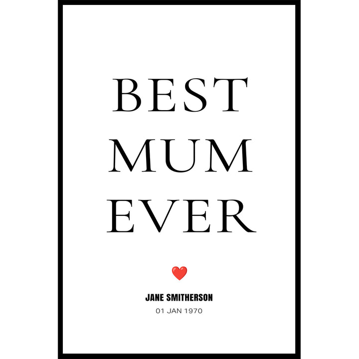 Best Mum Ever Poster