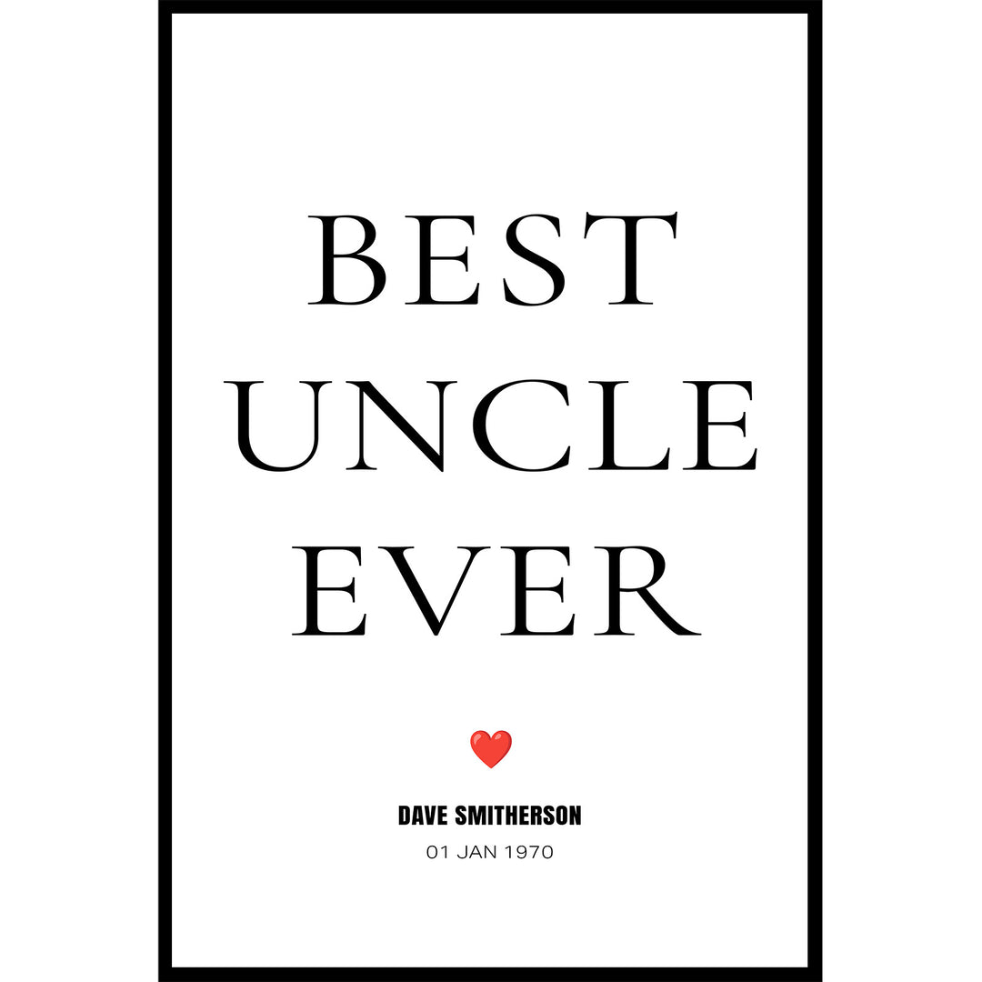 Best Uncle Ever Poster