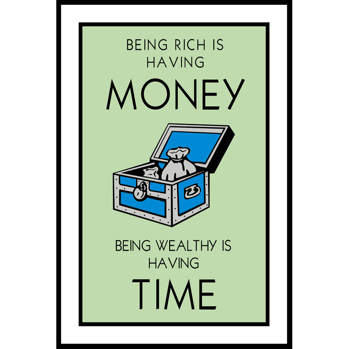 Being Rich is Having Money - Monopoly Motivation Poster