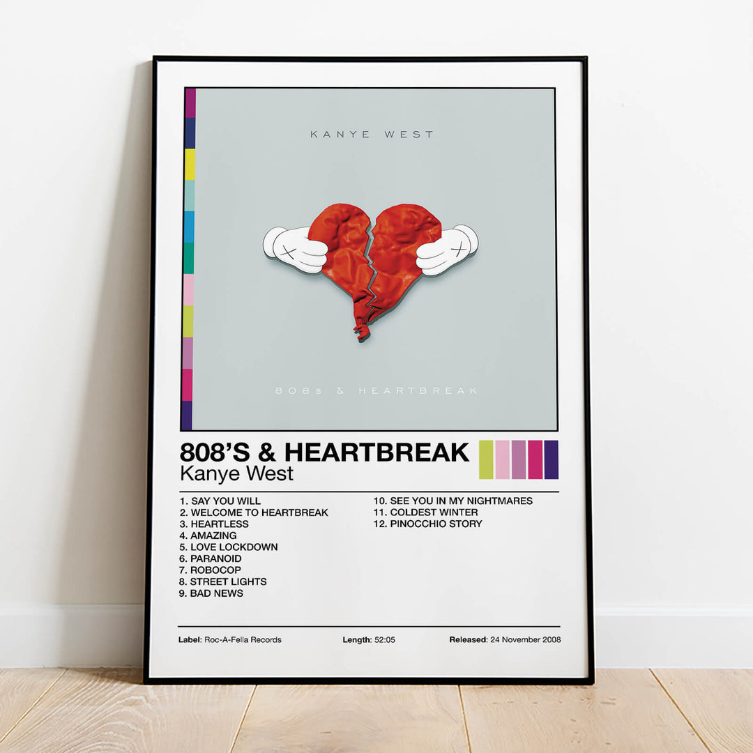 Kanye West - 808's & Heartbreak Album Cover Poster