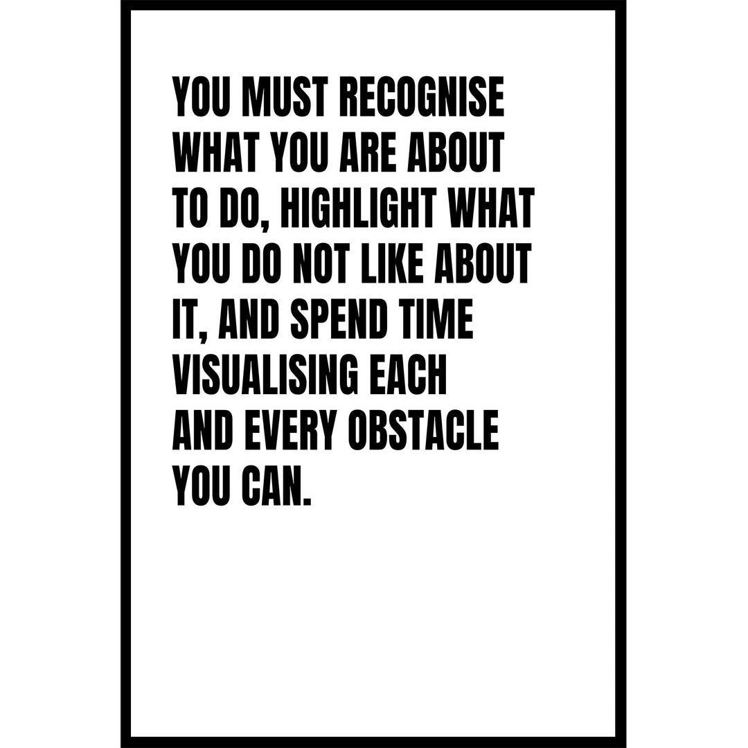 You Must Recognise What You Are About To Do Poster