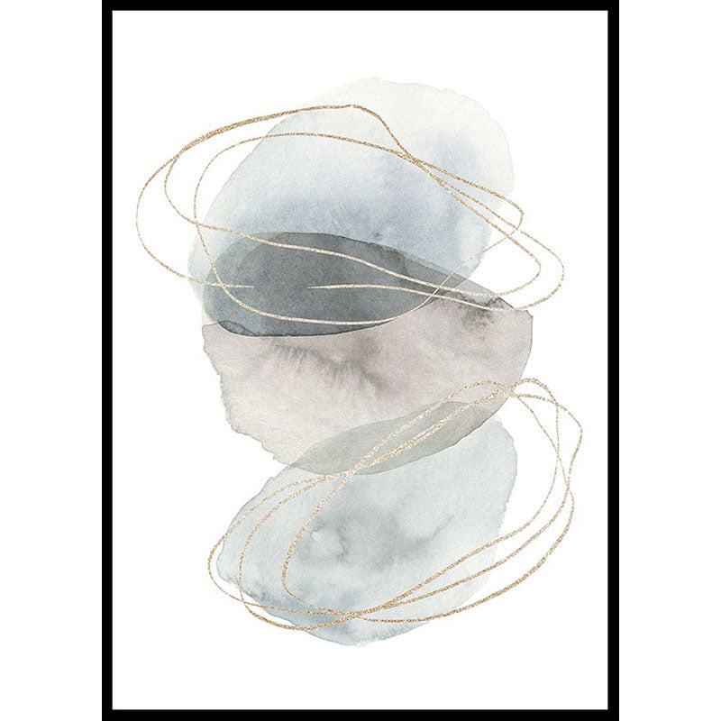 Abstract Golden Stones Poster