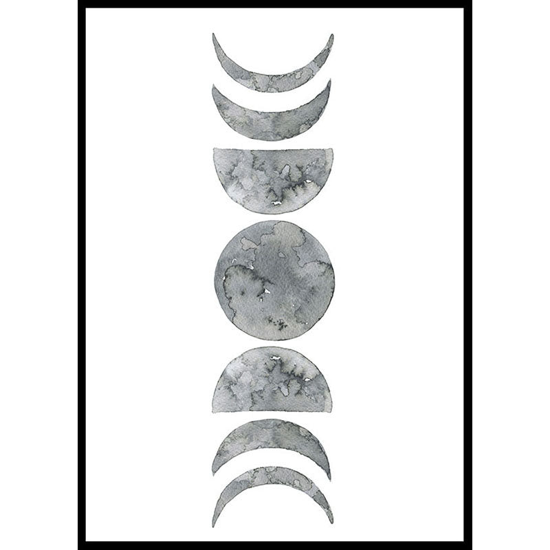 Abstract Moon Phases Poster