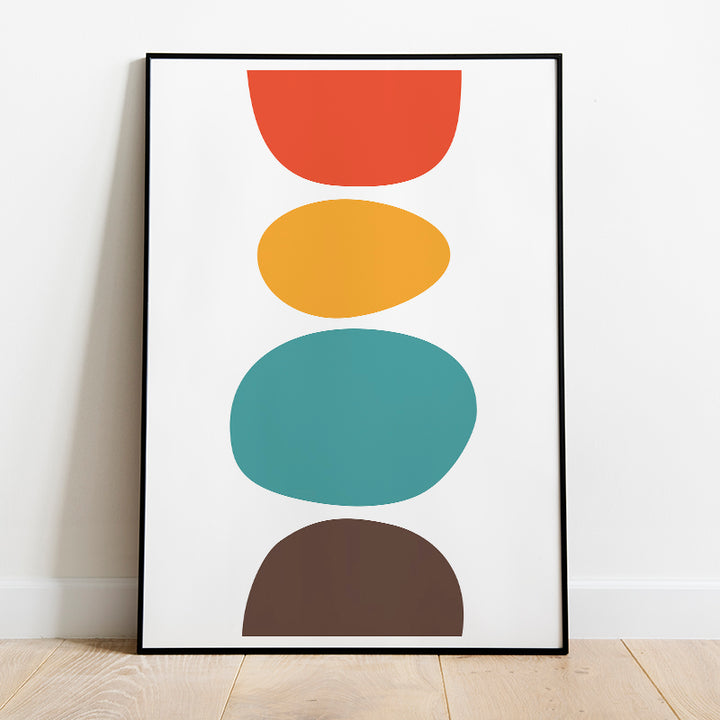 Abstract Stacked Pebbles Poster