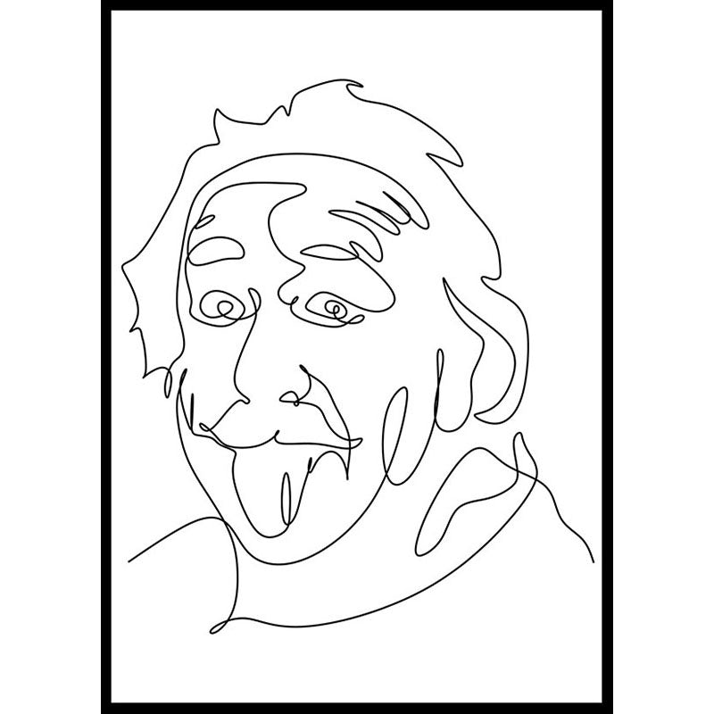 Albert Einstein Line Drawing