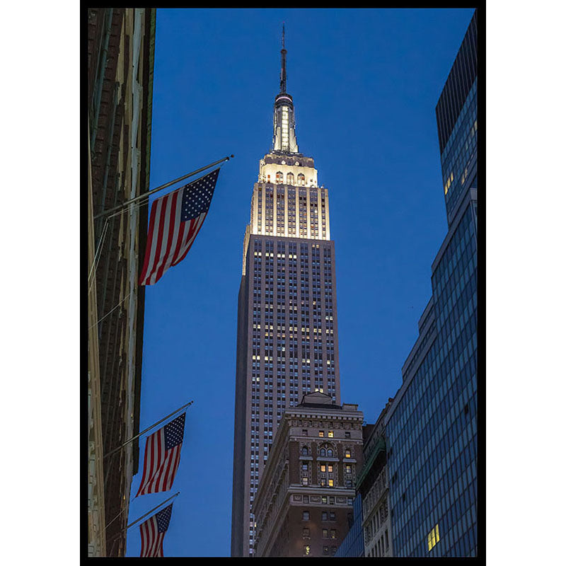 Empire State Building At Night Poster