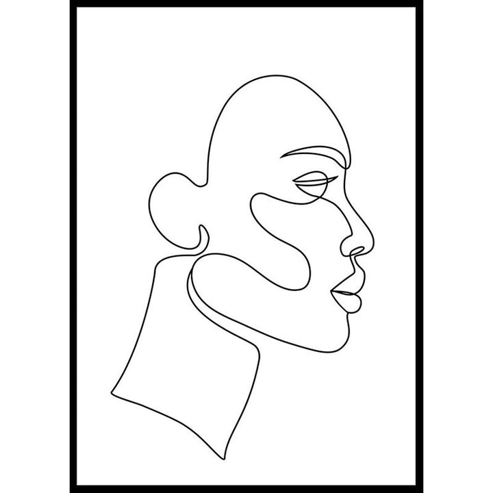 Face Profile Line Drawing