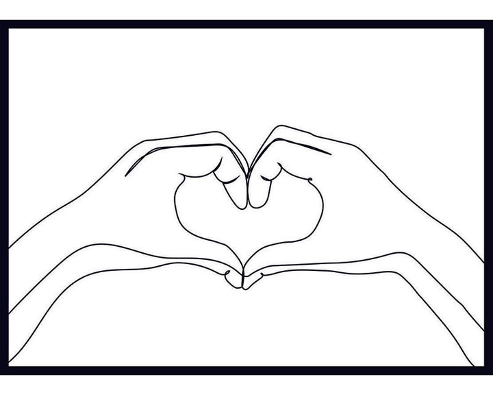 Heart Sign Line Drawing Poster