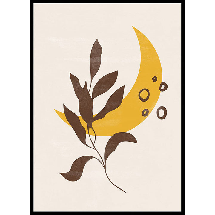 Floral Moon Poster