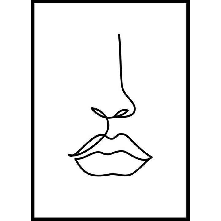 Lips Line Drawing
