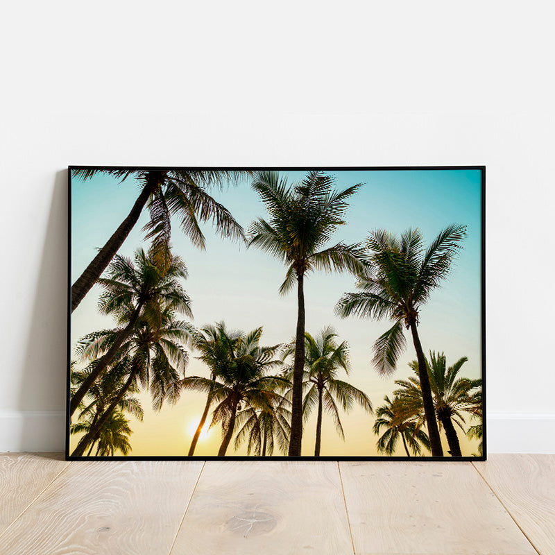 Sunset Palm Trees Poster