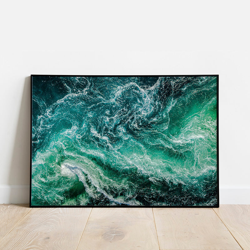Swirling Ocean Waves Poster